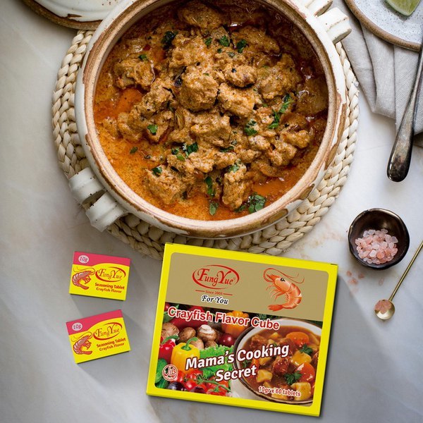 FungYue Seasoning Tablet Crayfish Flavor Cube 600g Bouillon Cubes Seasoning Supplier Halal,FDA